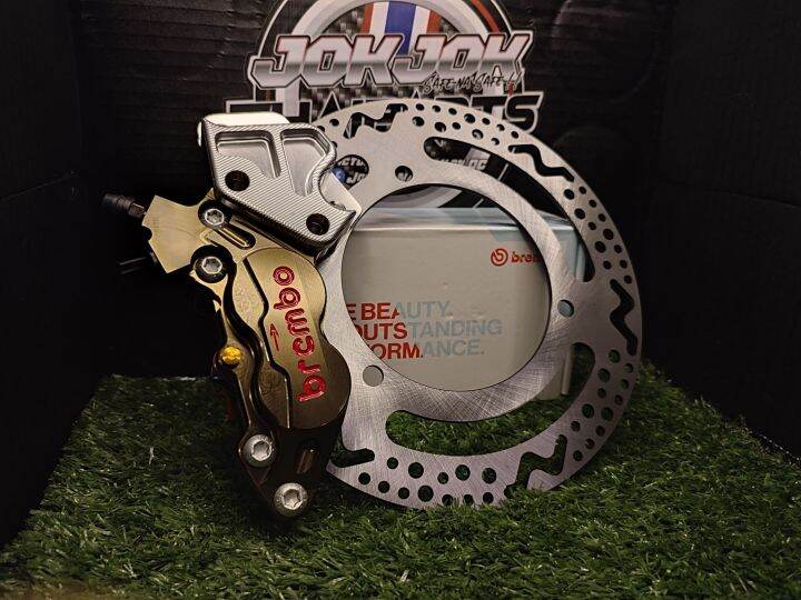 AEROX V1/V2 Brembo Nissin 4pot Caliper Set w/ Lightened Disc Lazada PH