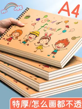 Cartoon A4 Sketchbook For Students - Blank White Paper For Drawing