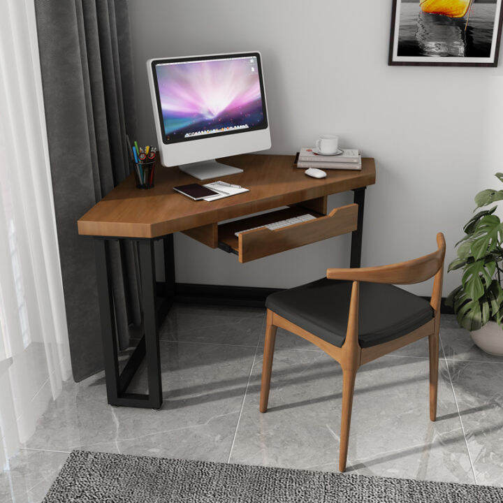 Solid Wood Simple Corner Desk Home Modern Corner Desk Bedroom Corner