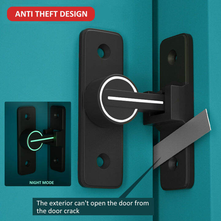 Sliding Door Lock Heavy Duty Barn Door Lock 90 Degree Luminous Sliding