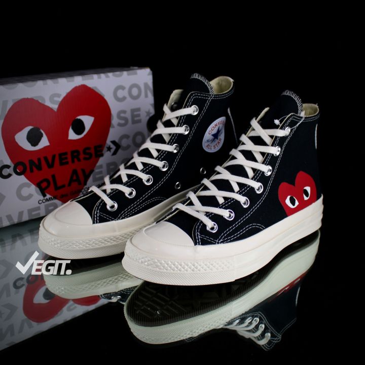 Converse Chuck 70 CDG Hi Black White High Risk Red | Lazada PH