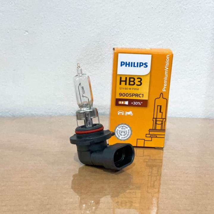 หลอดไฟหน้า-ไฟสูง-philips-hb3-30-12v-60w-p20d-9005prc1-premiumvision-ประกัน-2เดือน