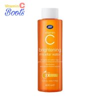 BOOTS VITAMIN C Micellar บู๊ทส์ วิตามินซี ไบร์ทเทนนิ่ง ไมเซลล่า วอเตอร์ 400 มล
ผลิตภัณฑ์เช็ดทำความสะอาดเครื่องสำอางค์ผิวหน้าพร้อมบำรุง