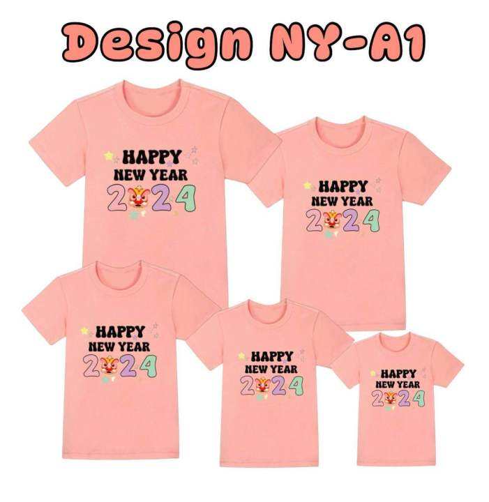 NEW YEAR 2024 APRICOT FAMILY SHIRT FOR KIDS AND ADULT Color of the Year