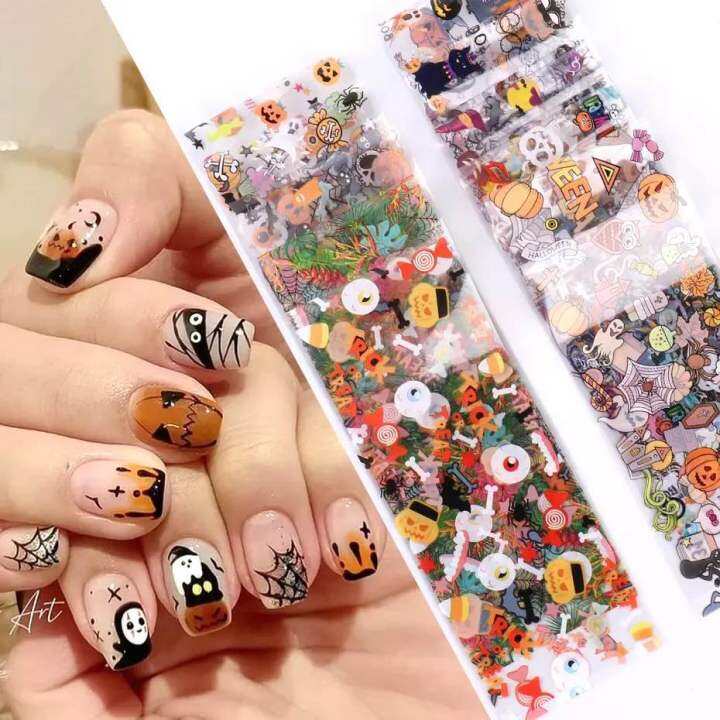 ของแต่งเล็บ-ฟอยล์ลอกลายฮาโลวีน-ฟอล์ยแต่งเล็บ-ฟอล์ยฮาโลวีน-halloween