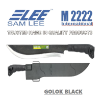 มีด​ มีดพก  SAM​ LEE​ M2222​ รุ่น​ GOLOK​ BLACK นำเข้าจากประเทศมาเลเซีย แบรนด์ดังที่มีความเชี่ยวชาญในสายงาน การันตีจากประสบการณ์มากกว่า 50 ปี​ มีดมาเลย์​แท้