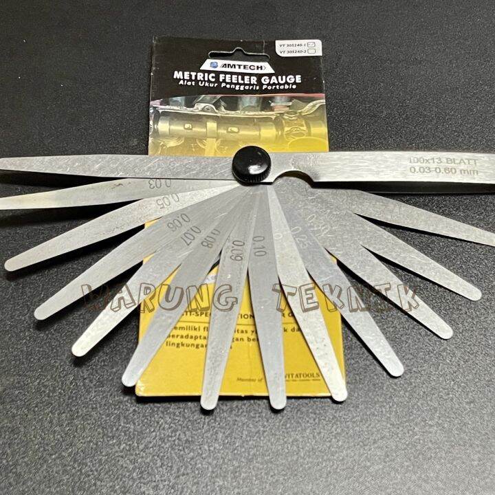 AMTECH METRIC THICKNESS GAUGE FULLER FILLER FEELER GAUGE UNTUK MOTOR
