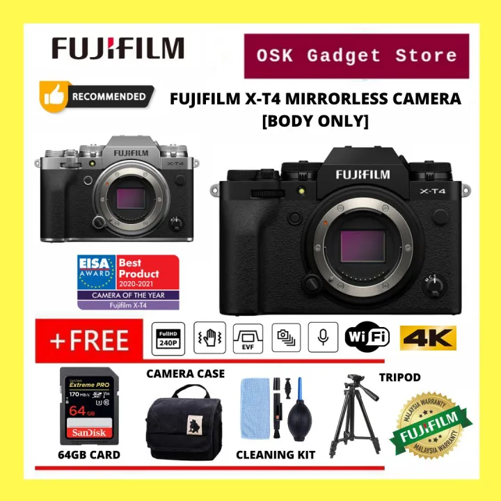 Fujifilm XT4 XT4 Body 26.1MP 4K UHD 5Axis In Body Image Stabilization Mirrorless Camera With