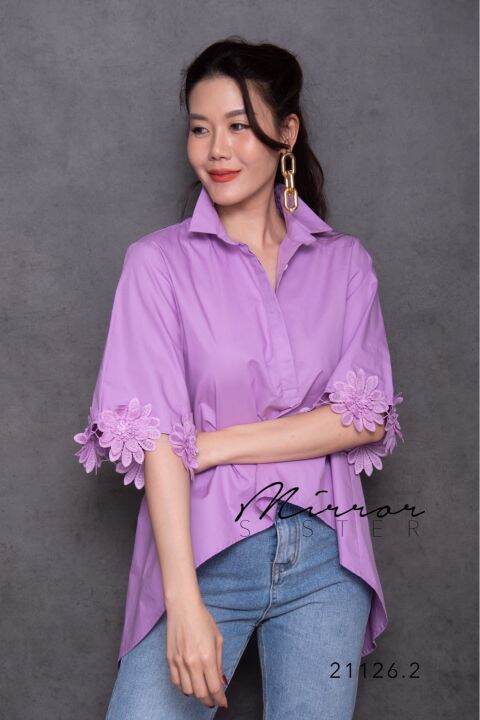 mirrorsister-21126-2-เสื้อเชิ้ตดีเทลถูกใจ-เสื้อคอปก-เสื้อทำงาน-เสื้อสีสดใส-เสื้อใส่สบาย-เสื้อออกงาน-เสื้อไปเที่ยว