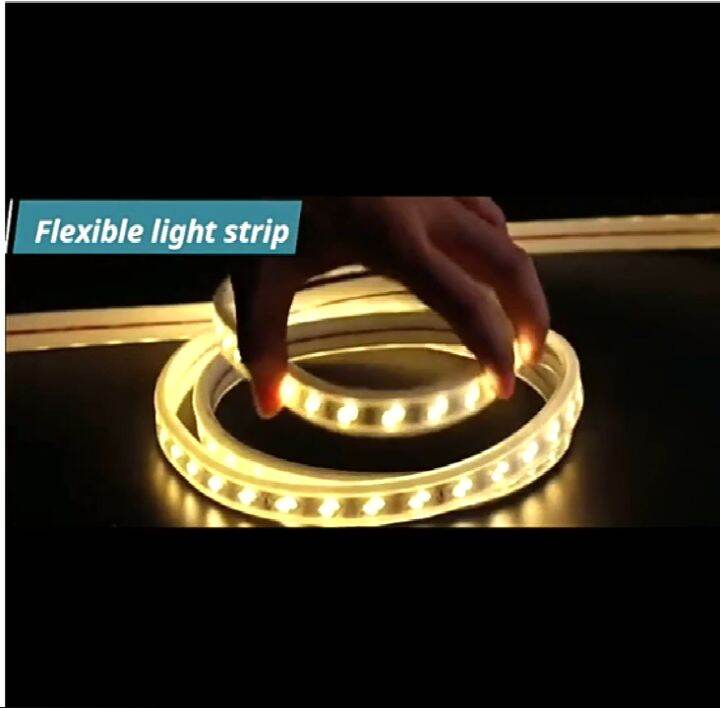 LED Strip Light Waterproof 220V TriColors Strip Lights Remote Control