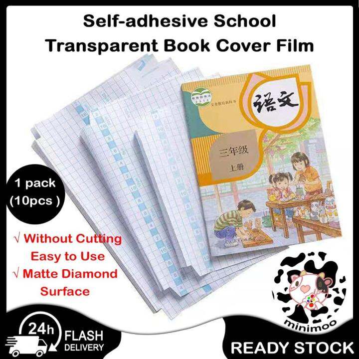 (10pcs/pack) SelfAdhesive book wrap Pembalut Buku transparent Book