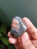 #JD008 Labradorite ลาบราโดไรต์ หัวใจ หินธรรมชาติ หินสะสม ขนาด 3.2×4.2 cm