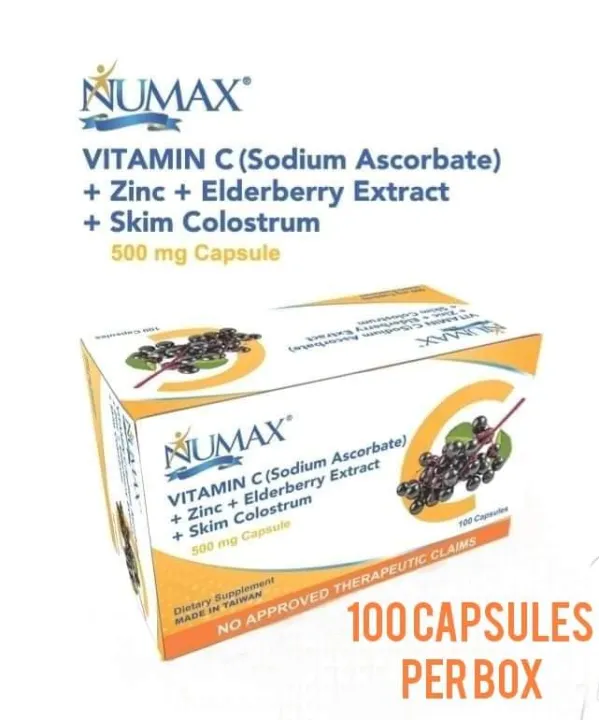 NUMAX VITAMIN C (SODIUM ASCORBATE) + ZINC + ELDERBERRY EXTRACT + SKIN