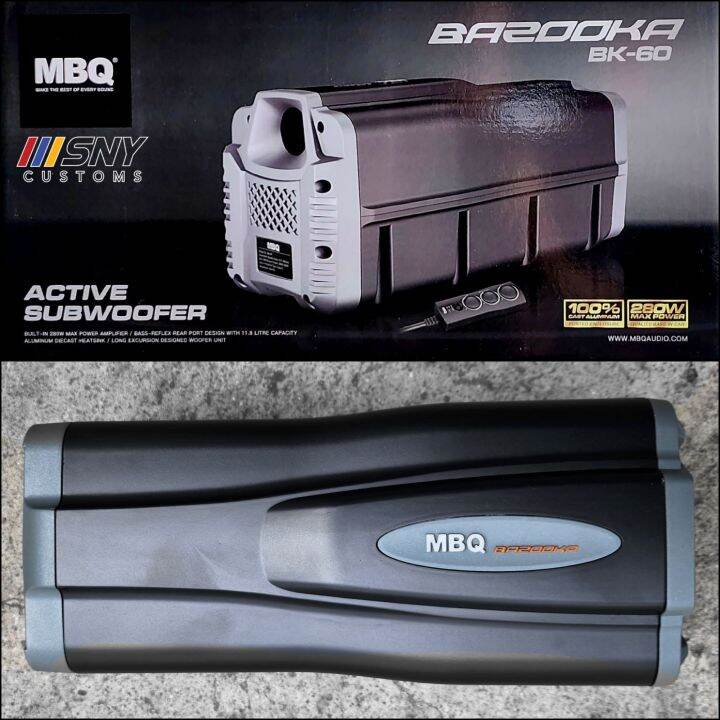 MBQ Amplified Compact High Power Subwoofer Bazooka type with Lpf bass