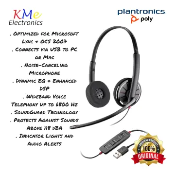 Auriculares Plantronics Blackwire C3220/ con Micrófono/ USB/ Negros