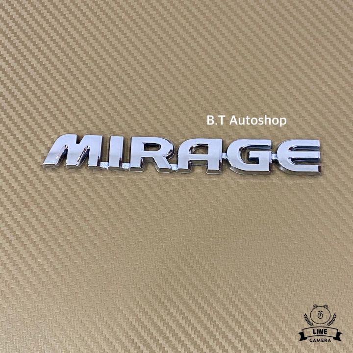 โลโก้-mirage-ติดรถ-มิตชูบิชิ-ขนาด-2-x-15-2-cm-สีชุบโครเมี่ยม