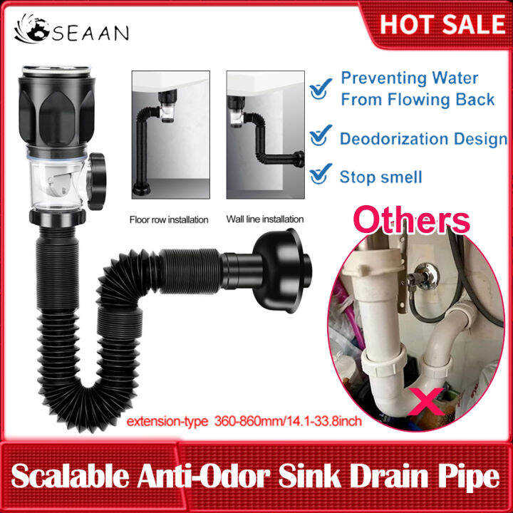 Flexible Stretchable Kitchen Sink Drain Pipe Deodorant Strainer