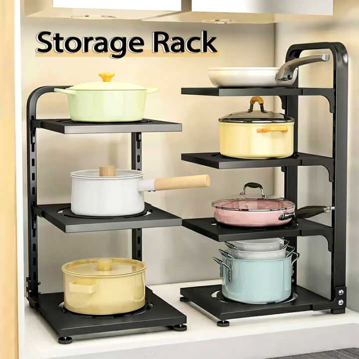 Cookware Storage Rack Kitchen Countertop Corner Shelf Household under-Sink  Rack Cabinet Triangle Storage Rack - AliExpress