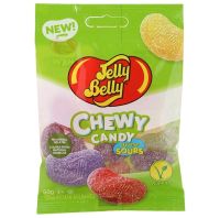 เจลลี่เบลลี่ ลูกอมเคี้ยวหนึบรวมรสผลไม้เปรี้ยวซี้ดด ด  Jelly Belly Chewy Candy Assorted Sours (Vegan) 60g.