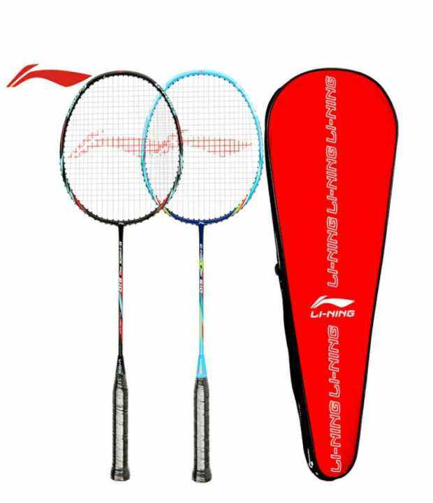 Li Ning Li-Ning Badminton Racket Double Shot All-Purpose Carbon King ...