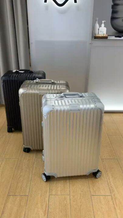 Rimowa Siri Asal Aloi Aluminium 21 Beg Pakaian Saiz Kabin Inci Emas ...