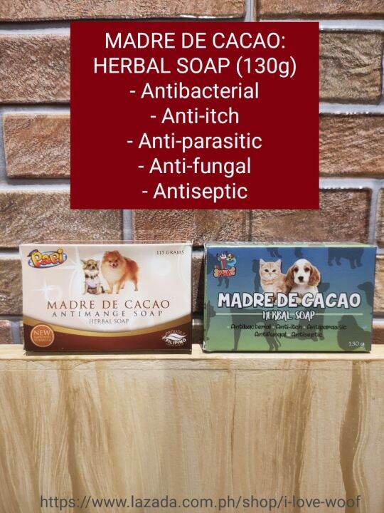 Madre De Cacao herbal soap for dog and cat ( PAPI and J3 product ) Anti