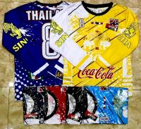 21#เสื้อกีฬาพิมพ์ลายแขนยาวใส่สบายไม่ร้อนซักง่ายสินค้ามีพร้อมส่ง