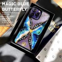 Magic Blue Butterfly - Gemme More - เคสหินนำโชค เคสสายมู เคสกันเลนส์ กันกระแทก กันหน้าจอ