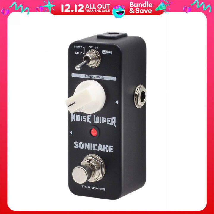 SONICAKE Noise Wiper True Bypass Noise Gate Guitar Bass Effects Pedal