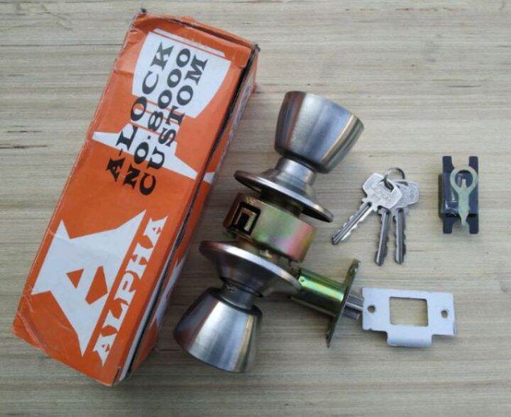 ALPHA ENTRANCE LOCKSET STAINLESS MURANG DOOR KNOB 588 DOOR KNOB CONE