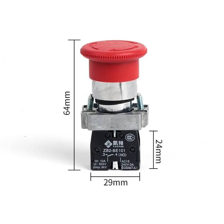 22มม-xb2-542หัวเห็ดปุ่มหยุดฉุกเฉินสวิตช์10a-415v-หยุดฉุกเฉินปุ่ม