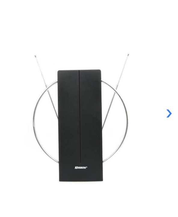 Krisbow Antena TV Indoor Sinyal UHF dan VHF Original Krisbow Hitam