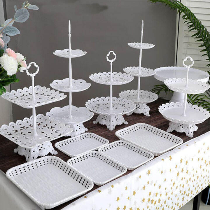 Cake Plate Holder Dessert Stand Buffet Set and Tray Set Dessert,Cake