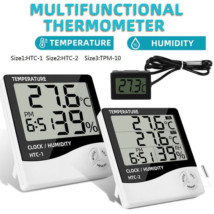 HTC-1 Digital LCD Thermometer Hygrometer Humidity Meter Room