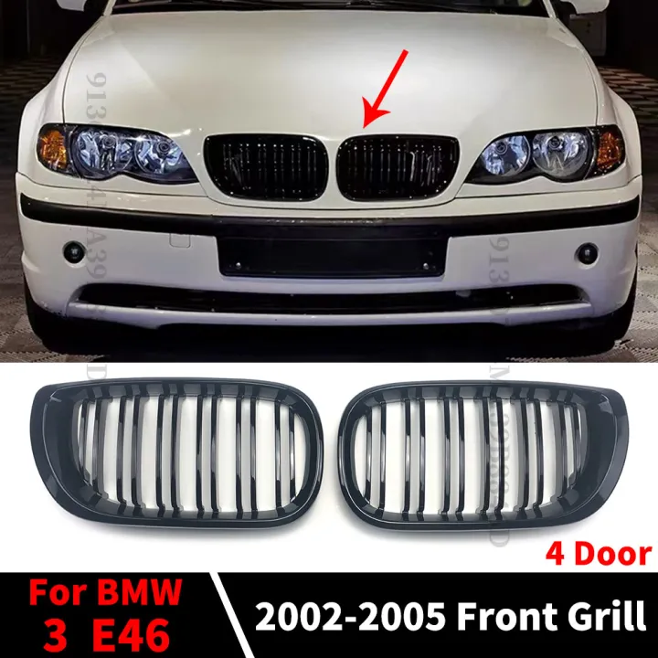 Front Bumper Radiator Grid Kidney Grille Inlet Grill Hood Mesh For BMW ...