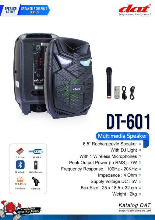 SPEAKER KARAOKE DAT FREE MIC WIRELESS Lazada Indonesia