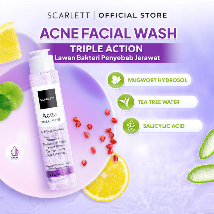 Scarlett Acne Facial Wash 100ml Lazada Indonesia