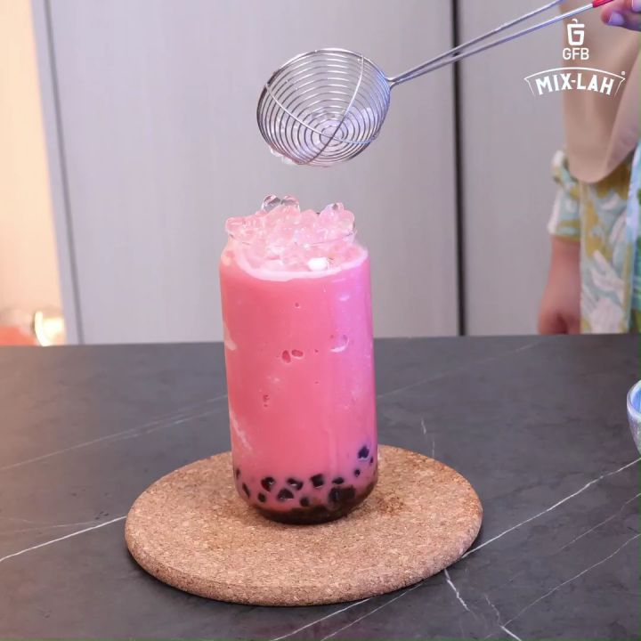 MIX-LAH Strawberry Popping Boba /Halal Fruit Popping Boba /Bursting ...