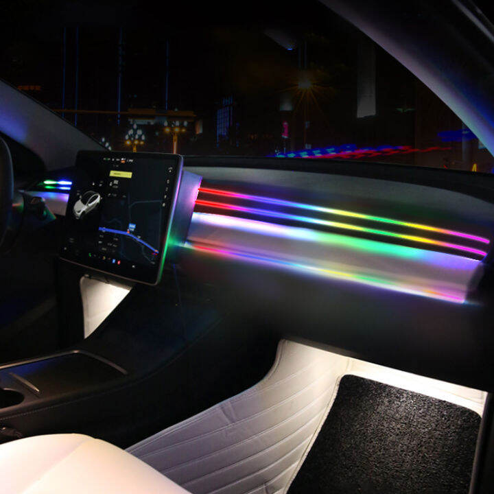 BLALION Car Ambient Lighting Kit RGB LED Strip Light Fiber Optic