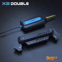 Double pickup guitar รุ่น X2 ปิ๊กอัพกีตาร์โปร่ง ไวเรสพร้อมตัวรับสัญญาณ