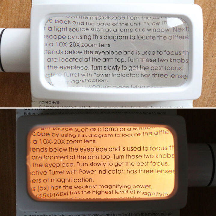 Handheld Magnifier 3X Square Tubeshaped Magnifying Glass with