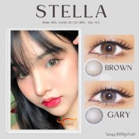 คอนแทคเลนส์ STELLA Gray / Brown ✨ kitty kawaii ( สเตล่า) ?ขนาด 14.5 มีค่าสายตา