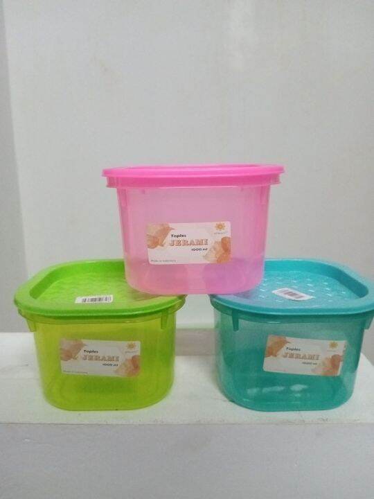 Toples Jerami Toples Kotak Plastik Toples Warna Liter Lazada Indonesia