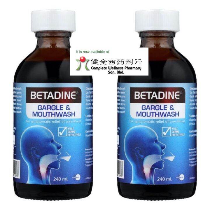 Betadine Gargle & Mouthwash Wide Germicidal Action To Relieve Sore
