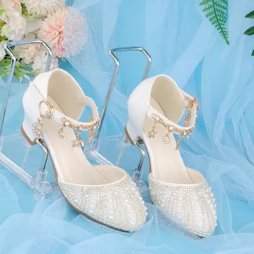 KIDS CHILDREN GIRLS Infants Low Heel Wedding Party Diamante Bow Sandals  Shoes Sz £14.99 - PicClick UK