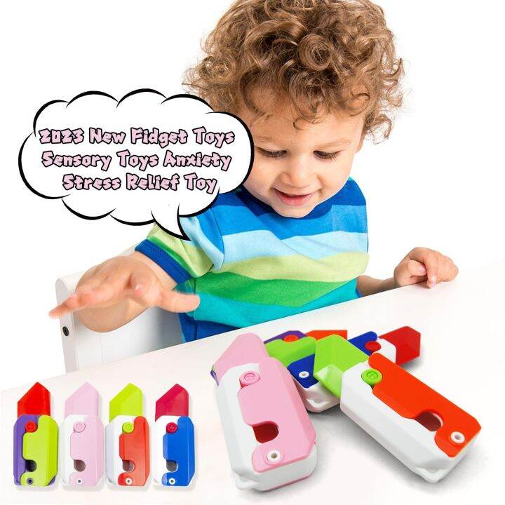 3D Printed Fidget Knife Toy Fidget Toy Funny Plastic Carrot Knife Toy