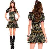 CP49 ชุดทหาร ชุดทหารหญิง ทหาร ทหารหญิง Dress for Women Soldier Girl Suit Career Costume Party Cosplay Fancy Outfit