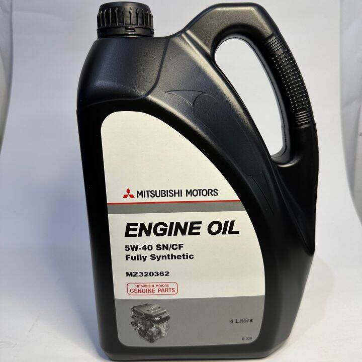 GENUINE MITSUBISHI ENGINE OIL 5W-40 SN/CF FULLY-SYNTHETIC 4L (MZ320362 ...