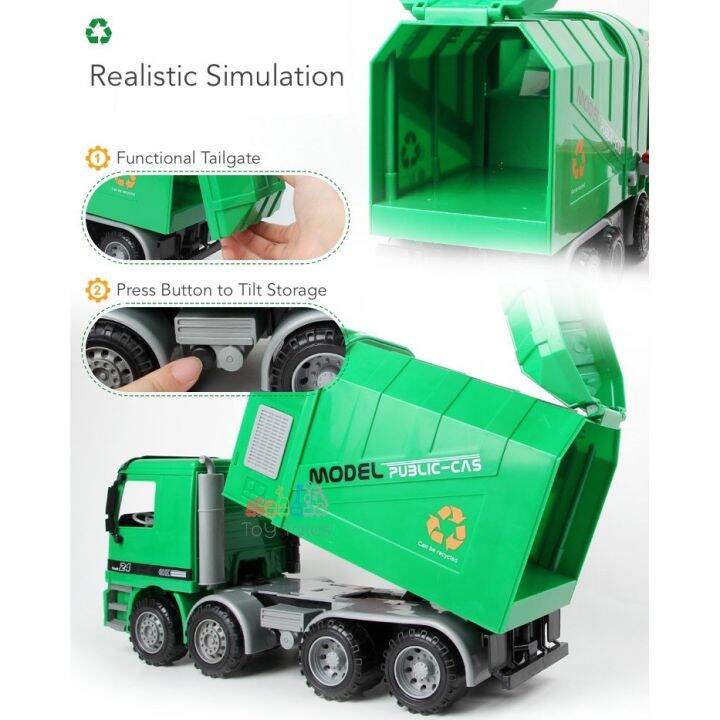 Extra Large Rubbish Truck Toy [ 110 Big & Realistic ] Kids Garbage