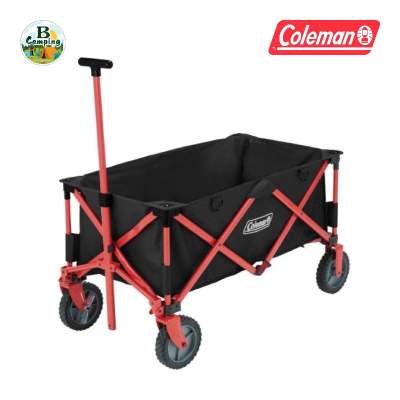 🎌 รถเข็น Coleman Wagon สี Black (ดำโครงแดง)  🚀พร้อมจัดส่ง